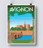 Affiche Avignon Palais des Papes