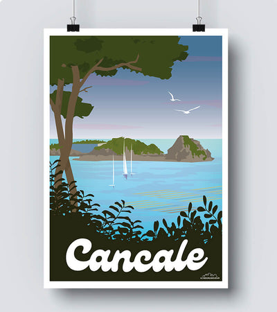 Affiche vintage Cancale en bretagne