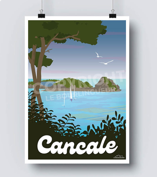 Affiche vintage Cancale en bretagne