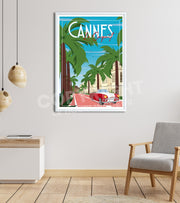 Le Suquet cannes poster vintage