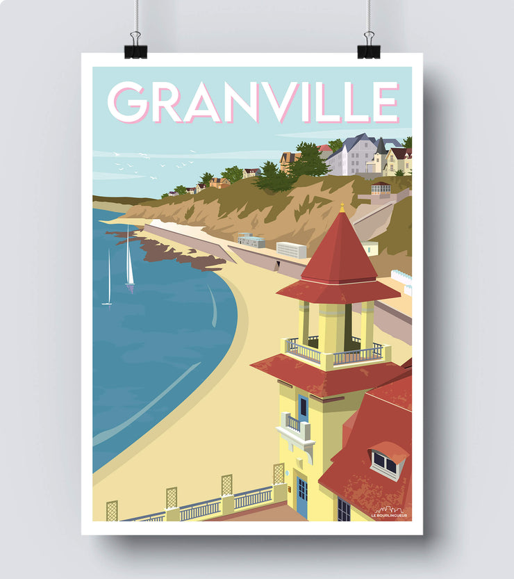 Affiche bord de mer granville