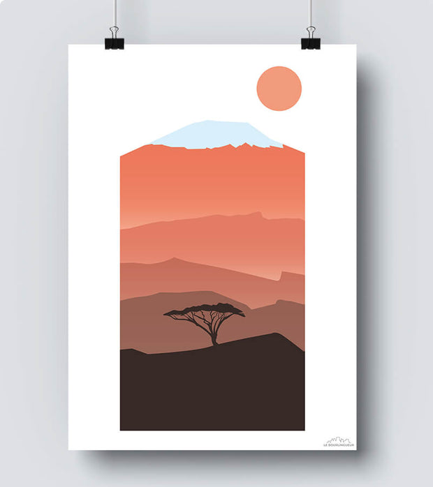 Affiche du kilimandjaro