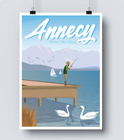 Affiche lac Annecy