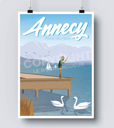 Affiche lac Annecy