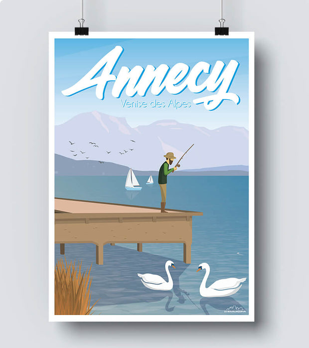 Affiche lac Annecy