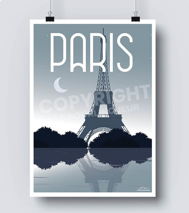 Travel poster france paris 