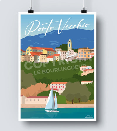 Affiche Corse porto vecchio