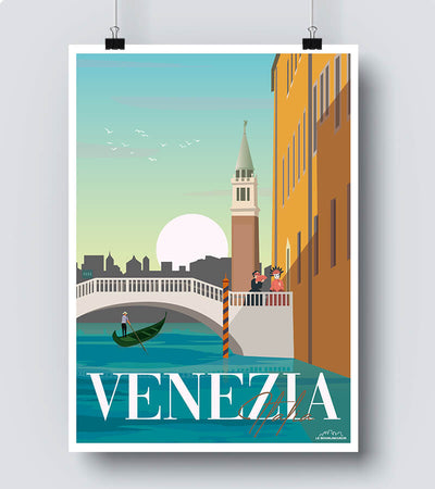 Affiche gondole venise