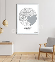 Affiche Plan Annecy