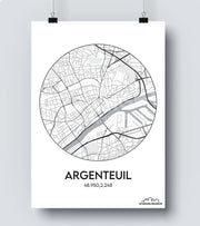 Affiche Carte Argenteuil