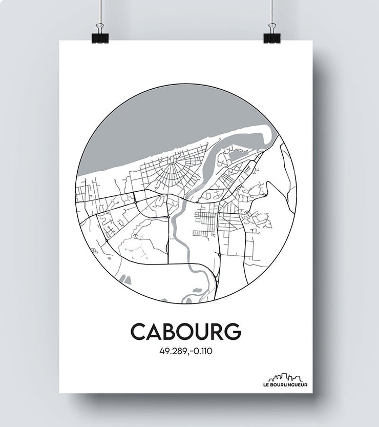 Affiche Carte Cabourg
