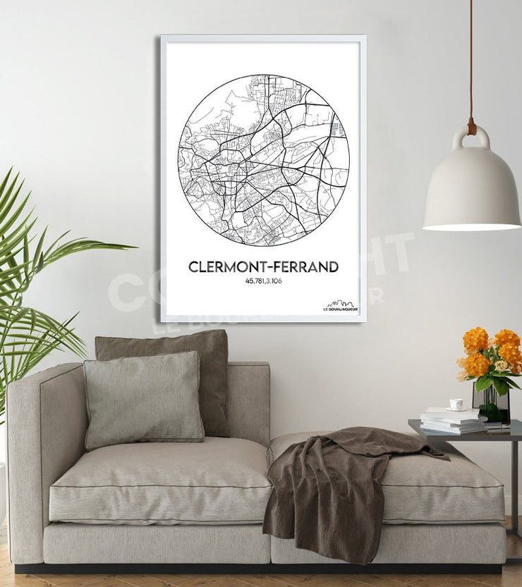 Affiche Plan Clermont Ferrand