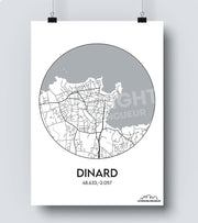 Affiche Carte Dinard 
