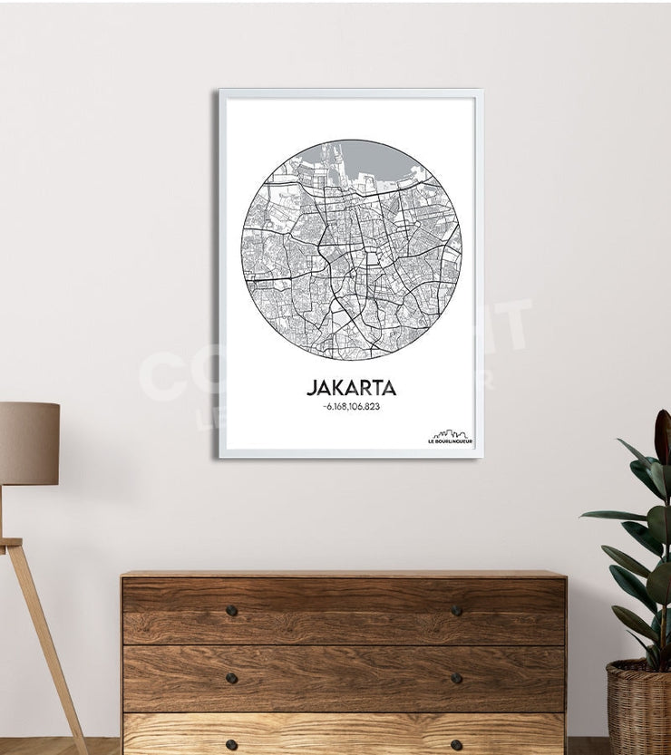 Affiche Plan Jakarta