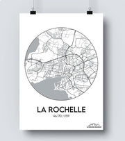 Affiche Carte La Rochelle