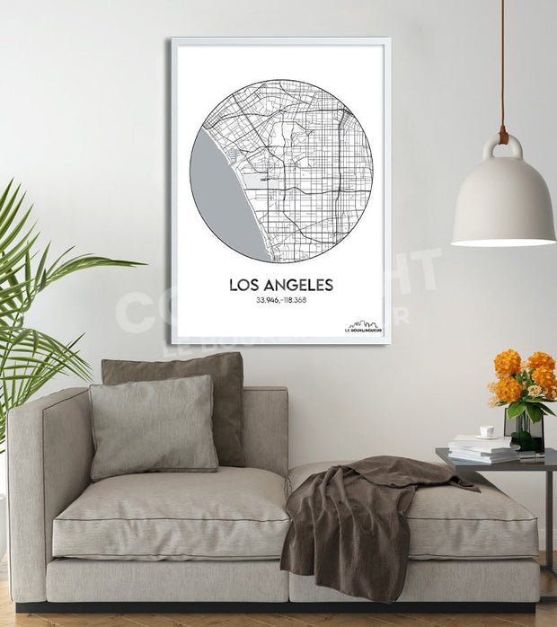 Affiche Plan Los Angeles