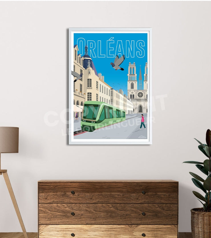 orléans centre ville en poster 