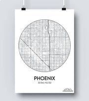 Affiche Carte Phoénix