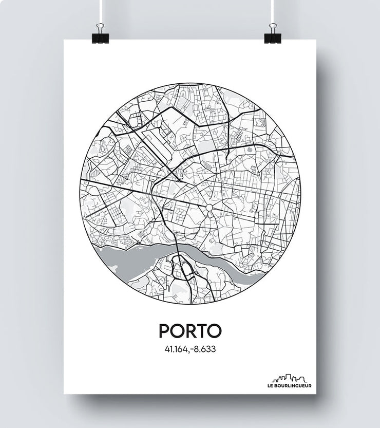 Affiche Carte Porto