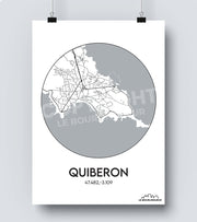 Affiche Carte Quiberon