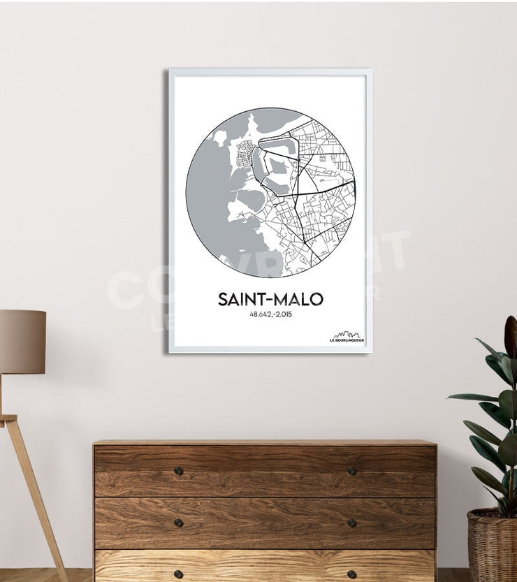Affiche Plan Saint Malo