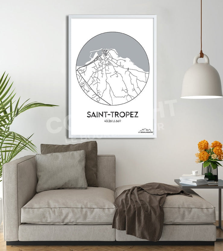 Affiche Plan Saint Tropez