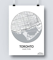 Affiche Carte Toronto