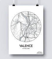 Affiche Carte Valence