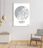 Affiche Plan Biarritz