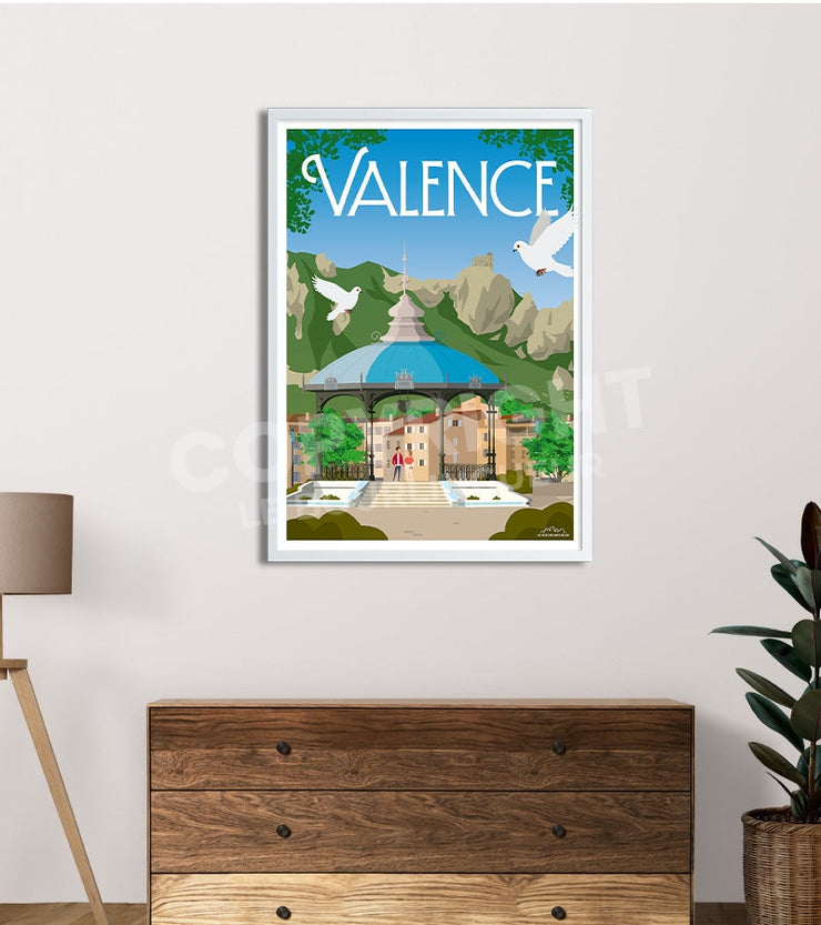 poster vintage Valence alpes