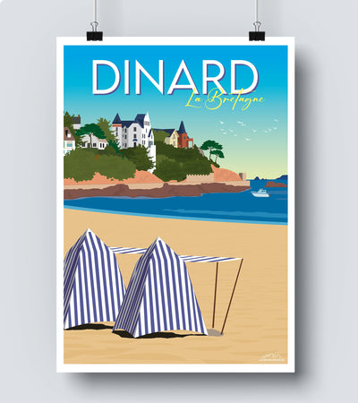Affiche plage dinard Dinardois