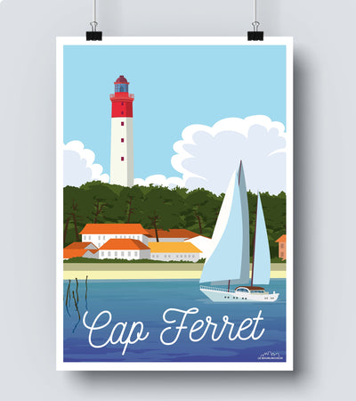 Affiche bretagne cap ferret