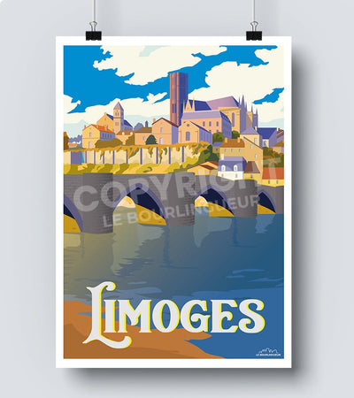Affiche Vintage Limoges Poster