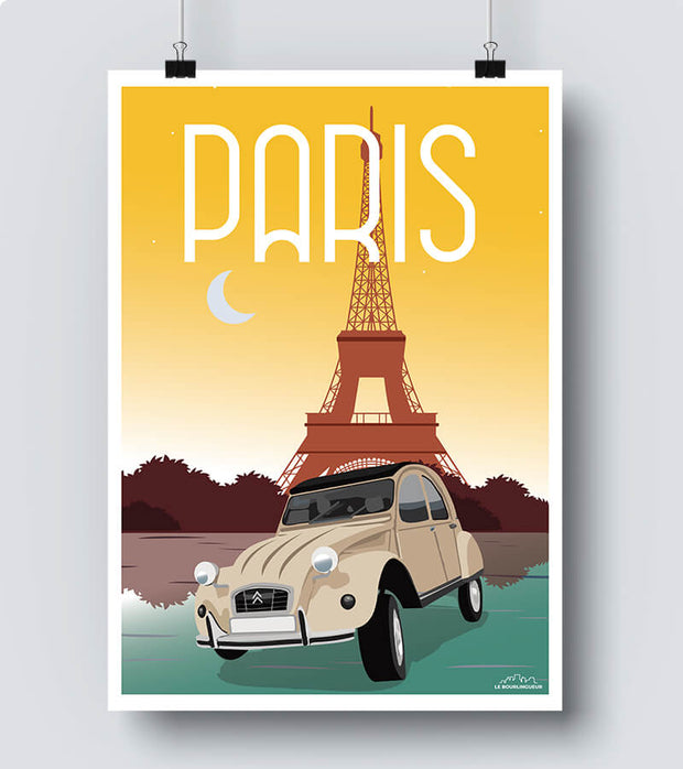 Affiche Paris vintage le deuche