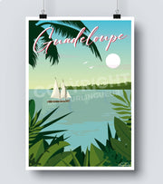 Poster vintage guadeloupe