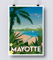 Affiche travel poster de Mayotte