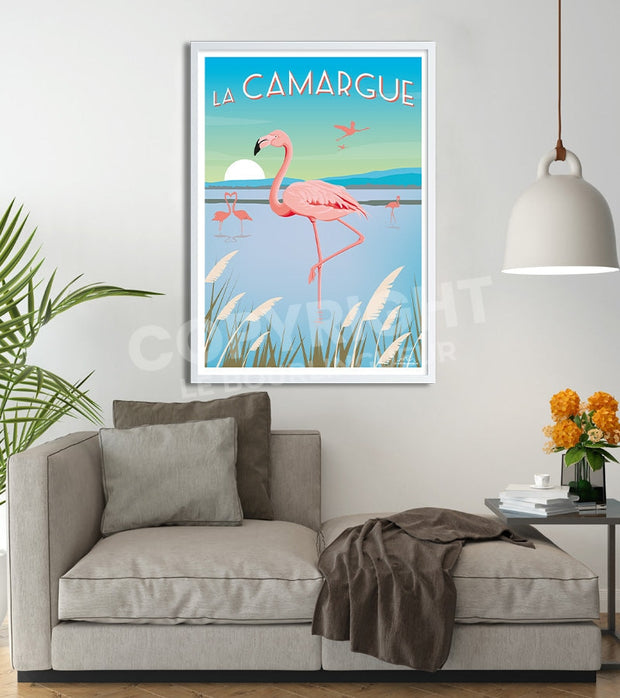 poster camarguais flamand rose