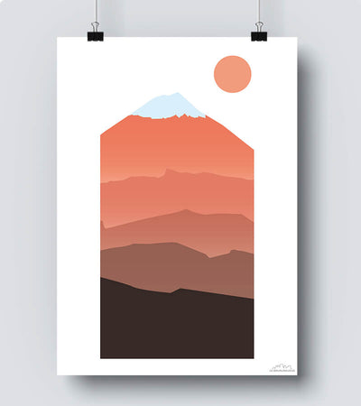 Affiche mont fuji