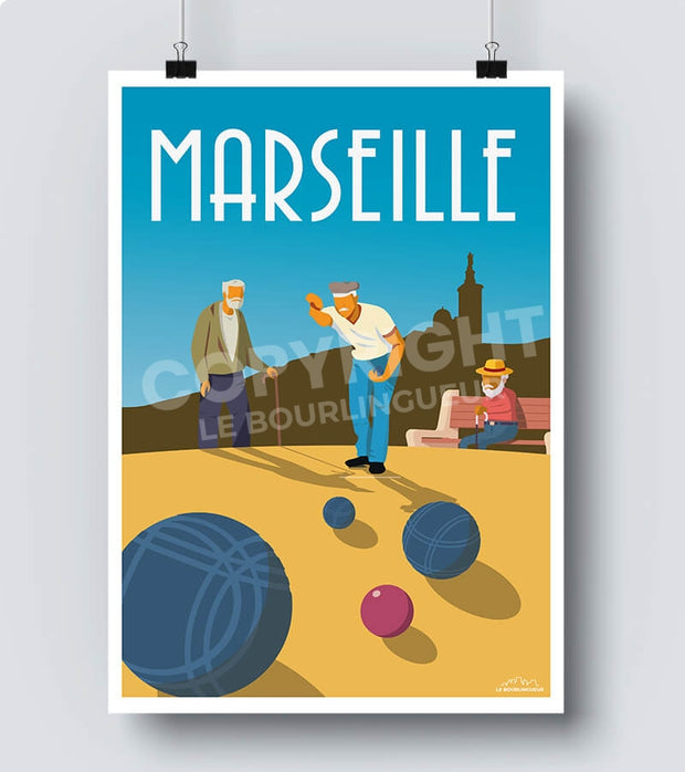 Affiche Marseille la pétanque