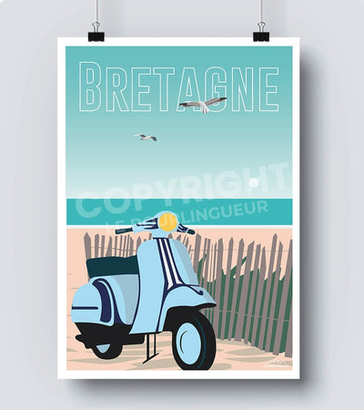 Affiche bord de mer Bretagne
