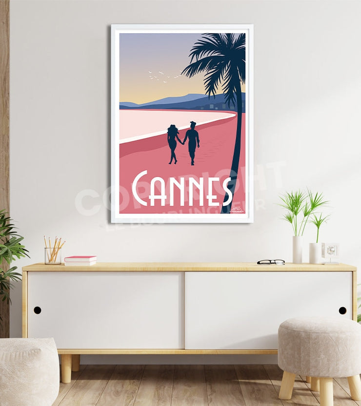 poster cannes vintage tapis rouge