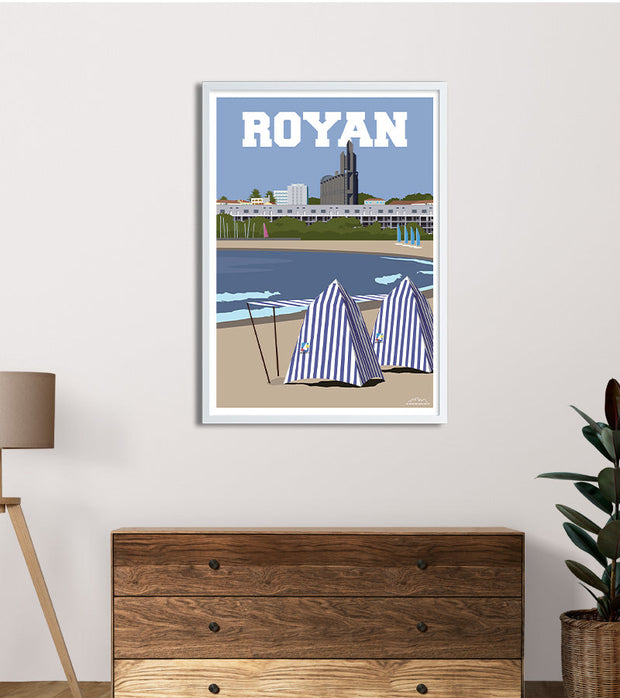 poster vintage royan toile de tente
