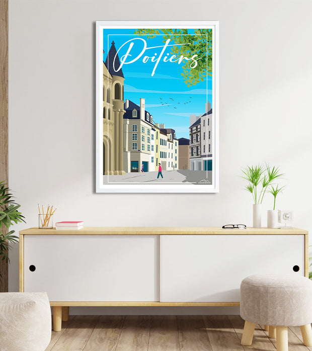 Ville de poitier en poster