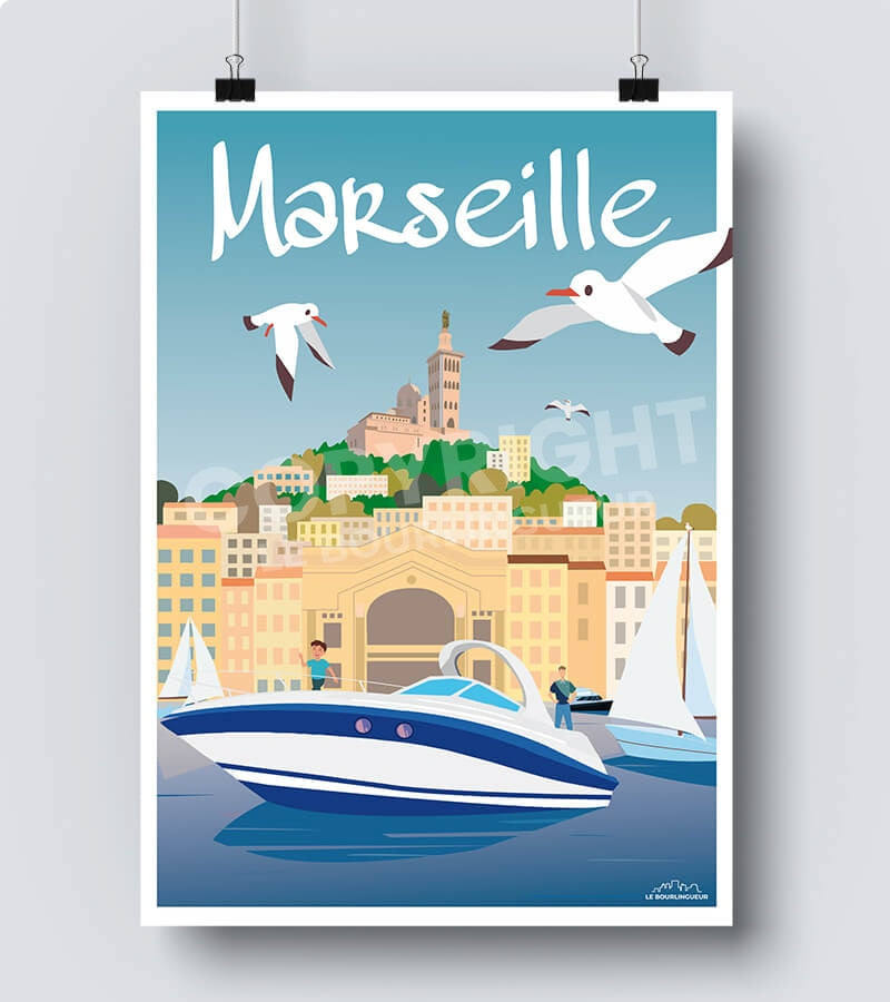 Affiche Marseille le Vieux-Port