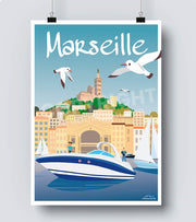 Affiche Marseille le vieux port