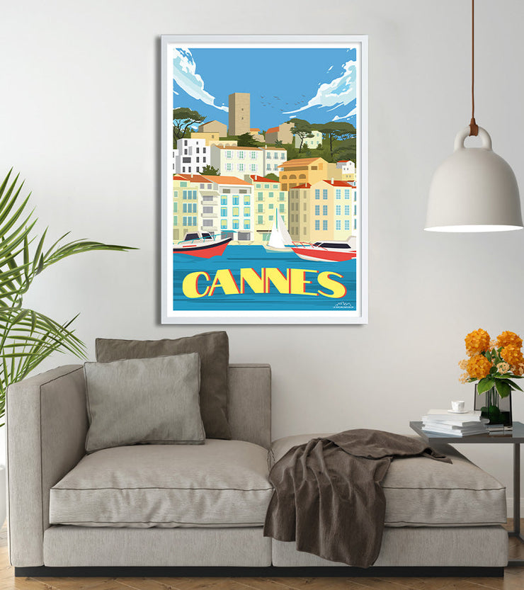 Bord de plage cannes poster