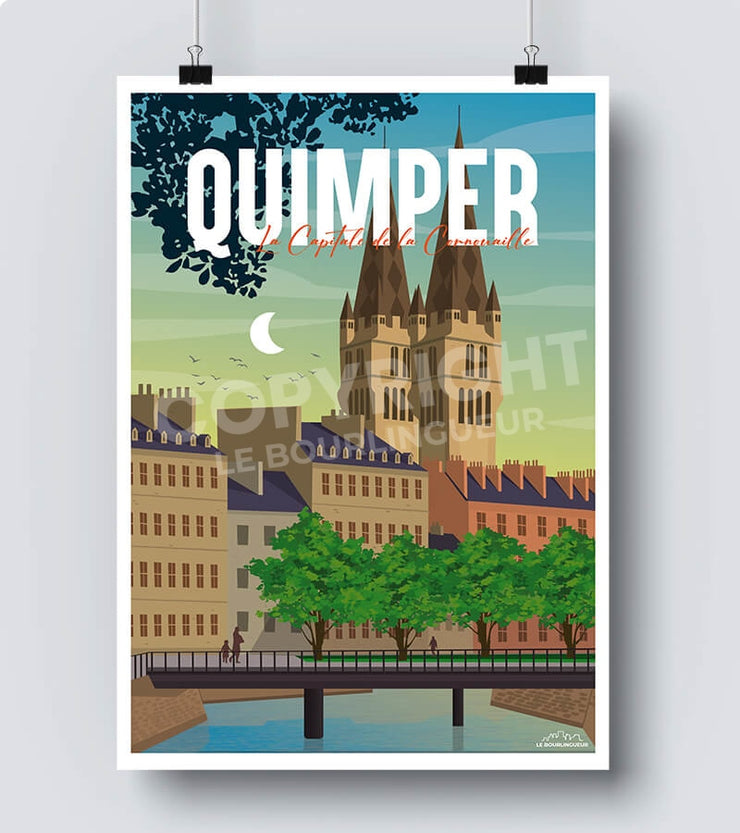 Affiche vintage Quimper 