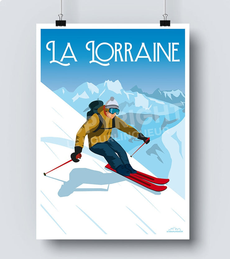 Affiche la Lorraine en ski 