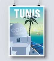 Affiche vintage tunis tunisie