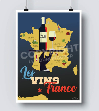 affiche vins de savoie bordeaux languedoc 